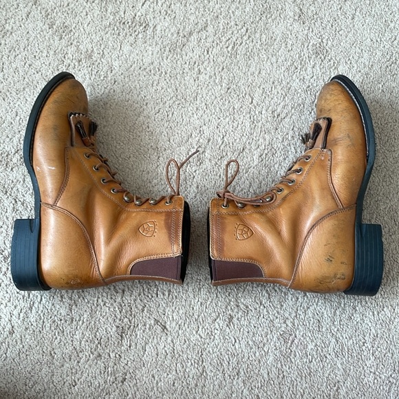 Vintage Ariat Cobalt Equestrian Women’s Leather Riding Boots 8 Lace Up Western - Picture 12 of 16